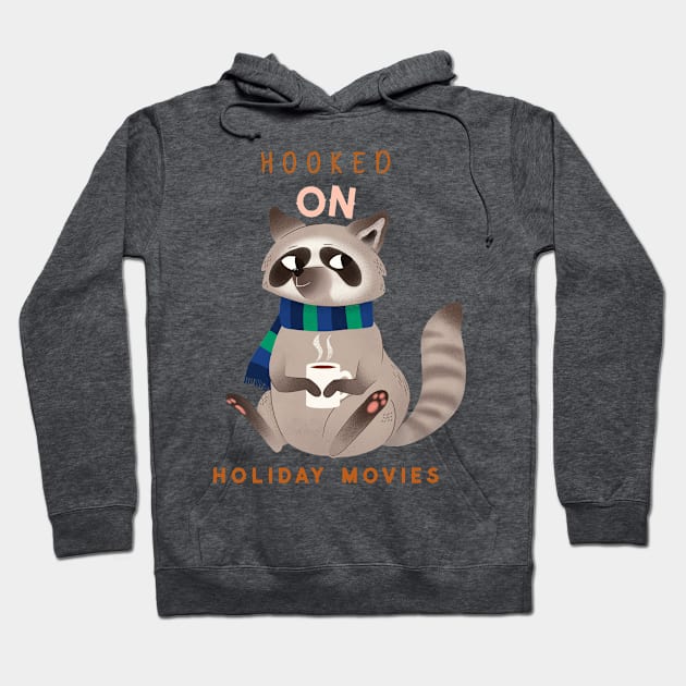 Holiday Movies Raccoon Hoodie by MOBIUS VISIONS